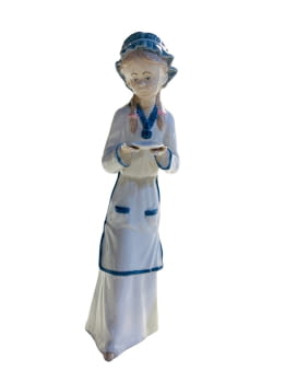 Figura porcellana. Rex. Dona sostenint plat.