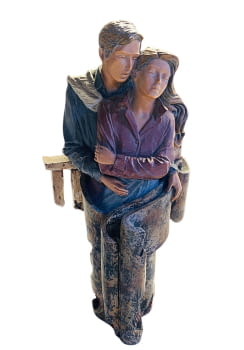 Figura resina. Pareja. Arte Romera.