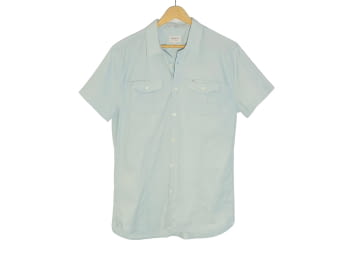 Camisa Pepe Jeans de algodón en celeste
