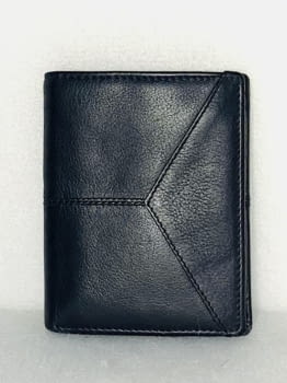 Cartera de pell blau marí