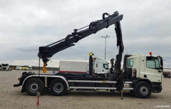 (206) DAF CF75 26tn Multilift y grúa Hiab (selectiva)