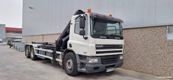 (206) DAF CF75 26tn Multilift y grúa Hiab (selectiva)