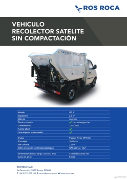 (240) Recolector Satélite OR3 PIaggio Porter 2,2 - 4