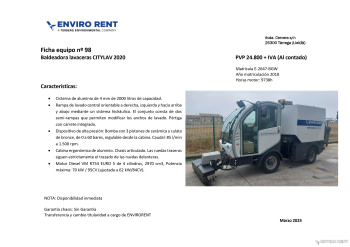 (98) Baldeadora Lavaceras CITYLAV 2000 EUROVOIRIE - 3
