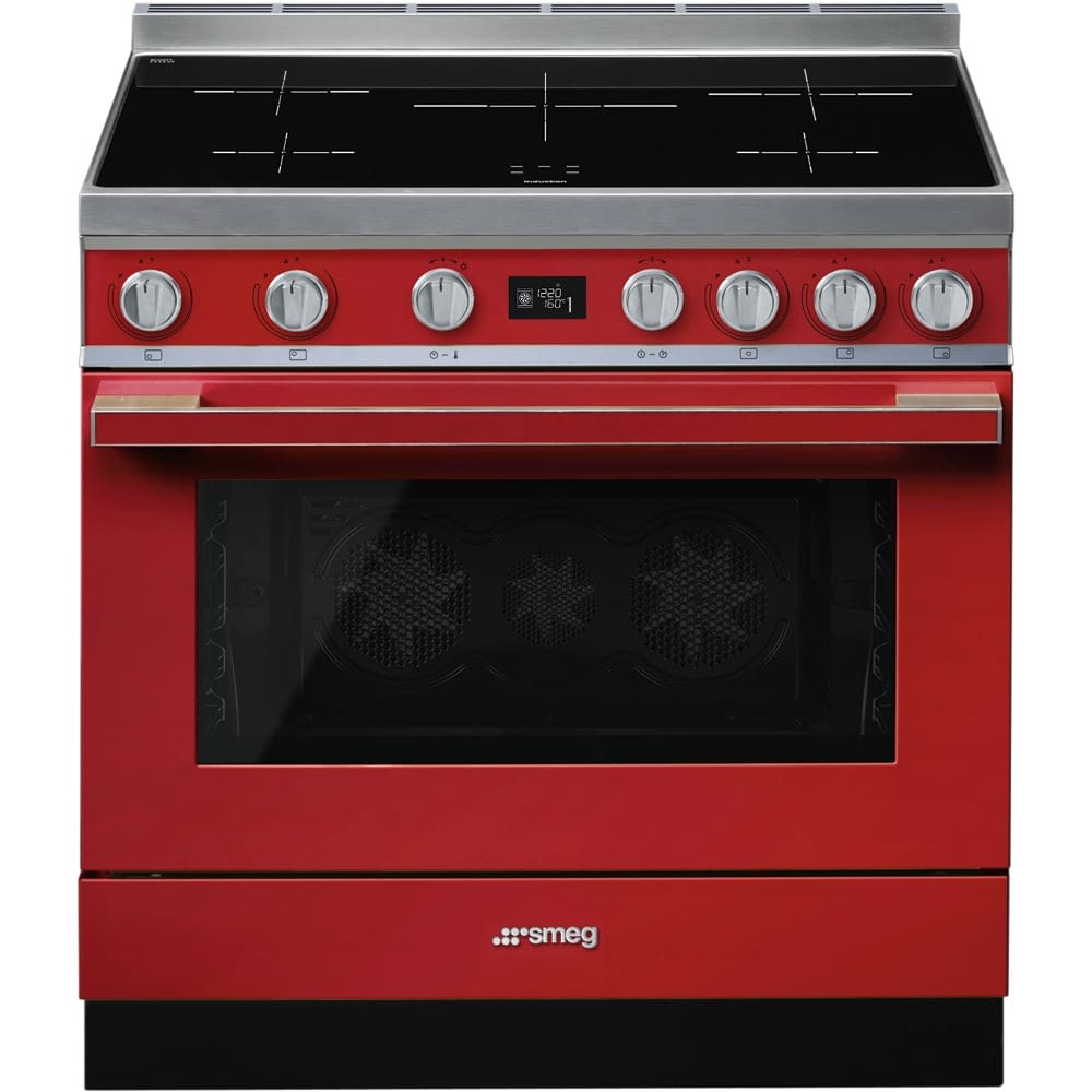 Smeg CPF9IPR Cocina Portofino Color Rojo 90x60cm Horno Pirolítico XXL y 5 Zonas de Inducción - 