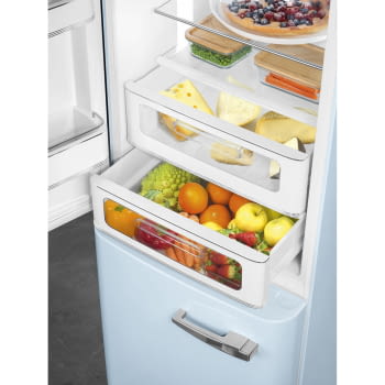 Frigorífico Combi Azul celeste Smeg FAB32LPB5 | No Frost | Retro Años 50 | Bisagra Izquierda | Clase D | Envío Gratis - 4