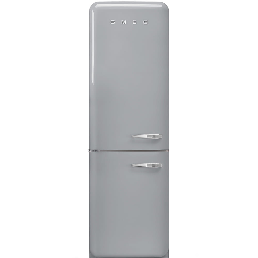 Frigorífico Combi Silver Smeg FAB32LSV5 | No Frost | Retro Años 50 | Bisagra Izquierda | Clase D | Envío Gratis