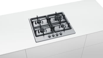 Placa de Gas Natural Bosch PGH6B5B90 | Inoxidable | 3 Quemadores + 1  Wok de doble llama | Autoencendido integrado | Serie 4 | Stock - 3