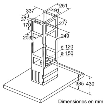 Bosch DIB98JQ50 Campana techo Isla A+ | Acero Inoxidable | 90cm Ancho - 3