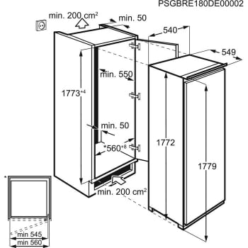 Congelador Vertical Electrolux LUT6NF18S | Integrable | 177 x 54 cm | No Frost | Clase F - 2