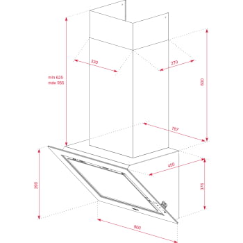 Campana decorativa vertical Teka DLV 98660 WH (112930030) en Cristal Blanco, de 90cm a 696 m³/h | Función FreshAir  | Clase A+ - 3