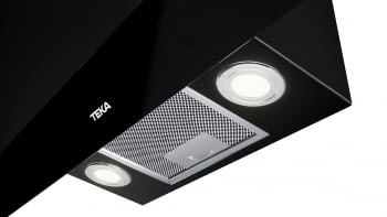 Campana decorativa vertical Teka DVT 98660 TBS (112930043) en Cristal Negro, de 90cm a 698 m³/h | Sistema aspiración "Contour"  | Clase A+ - 12