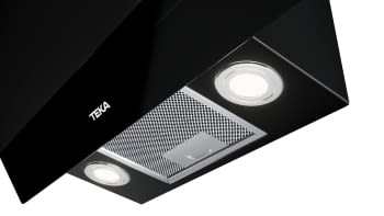 Campana decorativa vertical Teka DVT 68660 TBS (112930039) en Cristal Negro, de 60cm a 698 m³/h | Sistema aspiración Dual y Perimetral "Contour"  | Clase A+ - 9
