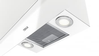Campana decorativa vertical Teka DVT 98660 TBS (112930044) en Cristal Blanco, de 90cm a 698 m³/h | Sistema aspiración "Contour"  | Clase A+ - 13