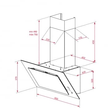 Campana decorativa vertical Teka DVT 98660 TBS (112930044) en Cristal Blanco, de 90cm a 698 m³/h | Sistema aspiración "Contour"  | Clase A+ - 14