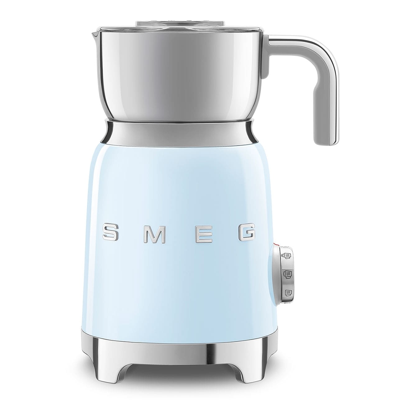 Espumador de leche MFF11PBEU SMEG Azul con Sistema de inducción | Capacidad recipiente 600 ml | Capacidad para espumar 250gr | 8 Funciones
