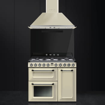 Cocina Victoria Smeg TR93P Crema de 90 cm, Encimera de Gas con 6 Quemadores de Gas y 3 Hornos Termoventilado con limpieza Vapor Clean | Clase A - 6