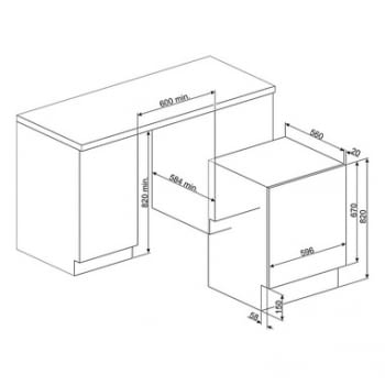 Lavadora Carga Frontal Integrable SMEG LBI107 | 7kg | 1000rpm | Blanca - 2
