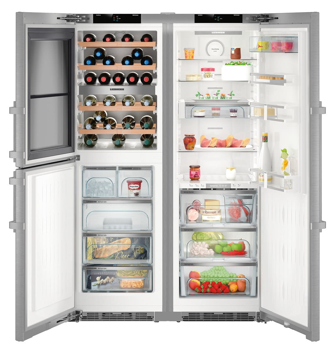 Combinación de frigorífico y congelador con eficiencia energética de clase A