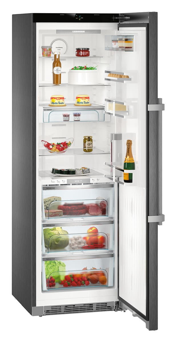 Frigorifico Americano Liebherr frigorífico independiente con biocool skbes437021 001 plata 1 puerta skbbs 4370 no frost 185 cm 367 inox biofresh skbbs437021 iluminación skbbs4370 60
