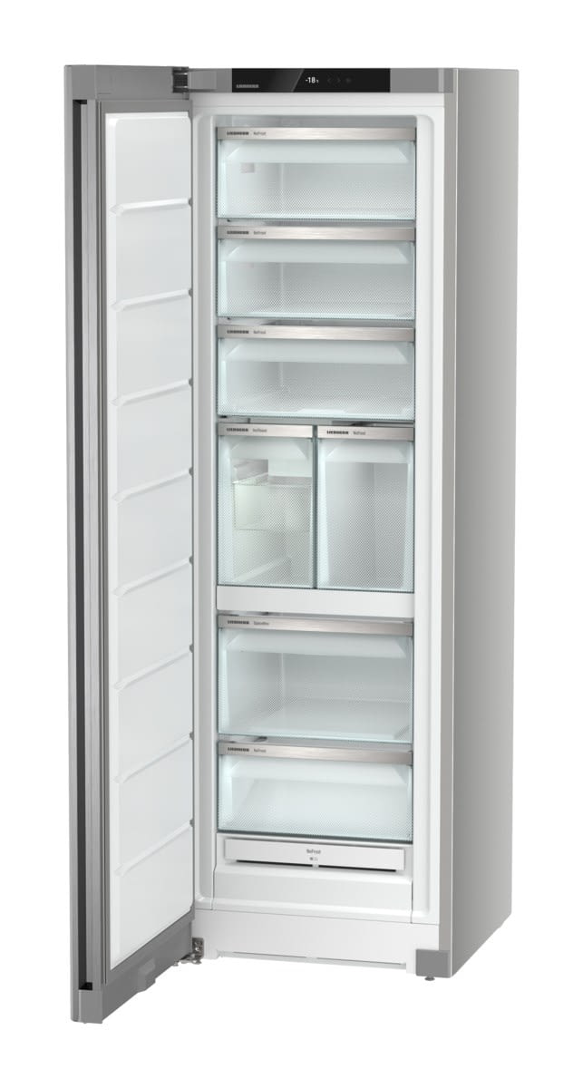 ✓ Congelador Vertical Liebherr SFNsfe 5227 Plus Steelfinish | 185,5x59,7x67,5 cm | Ice Maker | No Frost 7 cajones | Clase E | Funnatic.es