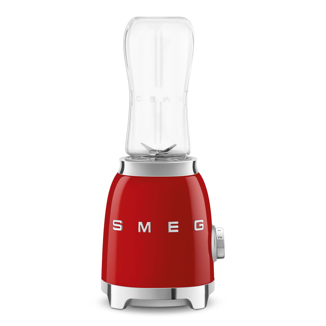 Batidora de Vaso SMEG PBF01RDEU Roja con 2 velocidades | Potencia 300W | Batidos listos para llevarlos donde quieras