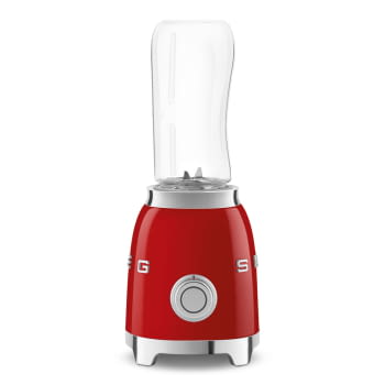 Batidora de Vaso Smeg PBF01RDEU Roja con 2 velocidades Potencia 300W Batidos listos para llevarlos donde quieras Funnatic.es