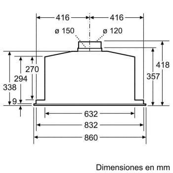 Grupo Filtrante Bosch DHL885C Inoxidable de 86 cm a 730 m³/h | Clase C | Serie 6 - 6
