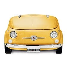 Frigorífico Retro Fiat 500 Amarillo Smeg SMEG500G | Diseño capó coche | Línea Retro Años 50 | Envío + Instalación + Retirada Gratis