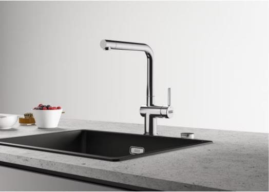 Comprar grifo Franke ACTIVE PLUS PULL OUT SPRAY cano alto extraible cromado Funnatic.es