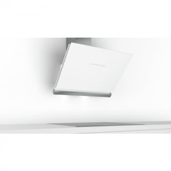 Campana decorativa de pared Bosch DWK98PR20 en Cristal Blanco de 90 cm a 837 m³/h | WiFi Home Connect | Motor EcoSilence Clase A+ | Serie 8 - 4