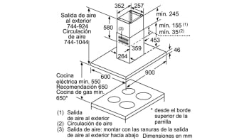 BALAY 3BI998GX CAMPANA ISLA INOX 90CM 867M3/H A+ - 7