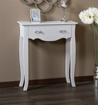 Consola Estrecha 1 Cajón Blanca (70x20x80)