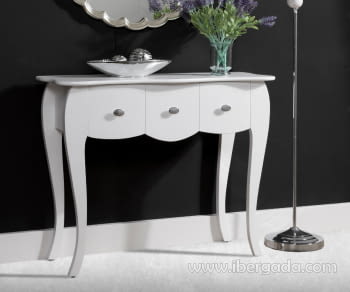 Consola 3 Cajones Turin Blanca (97x35x77)