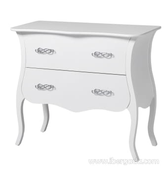 Cómoda 2 Cajones Paris Blanca (92x40x80)-2