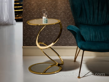 Mesa Auxiliar Aros Oro (45x45x65)