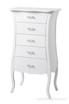 Mueble Sinfonier 5 Cajones Paris Blanco (62x40x112)