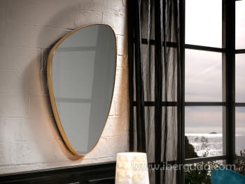 Espejo Orio Triangular Oro (84x55)