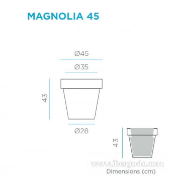 Macetero Magnolia 45 Color (45x45x43) - 3