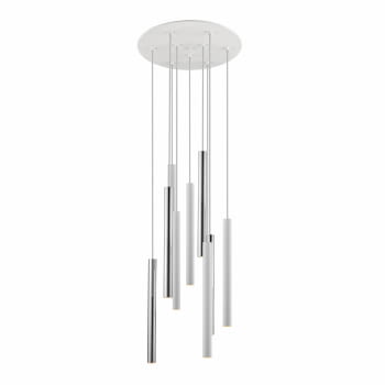 Lampara Varas 9L Cromo/Blanco