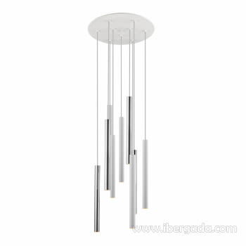 Lampara Varas 9L Cromo/Blanco