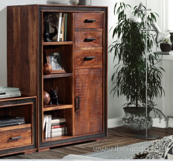 Librería Nashville Mango/Hierro (95x45x130)
