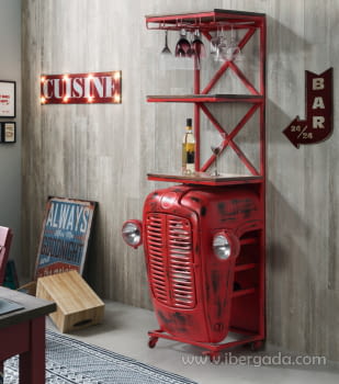 Mueble Bar Calcuta Rojo (86x48x180)