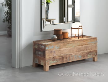 Baúl Mumbai Madera Reciclada (120x40x45)