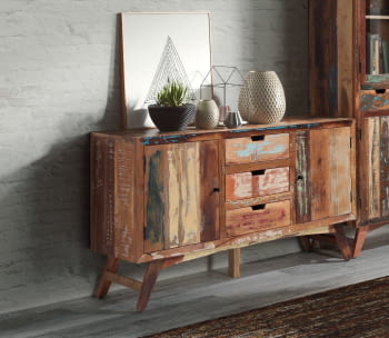 Aparador Malmo Madera 2 Puertas 3 Cajones (160x46x85)