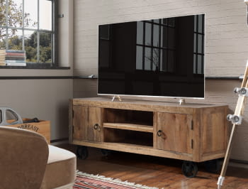 Mueble TV Chennai Madera Mango 2 Puertas (140x45x60)