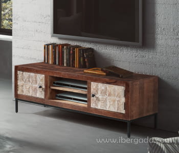 Mueble TV Kampur Madera Mango 2 Puertas (150x45x50)