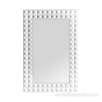 Espejo Motas Blanco (92x61)