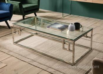 Mesa de Centro Steels Acero/Cristal (120x60)