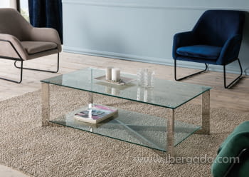 Mesa de Centro Steels Acero/Cristal (120x60)